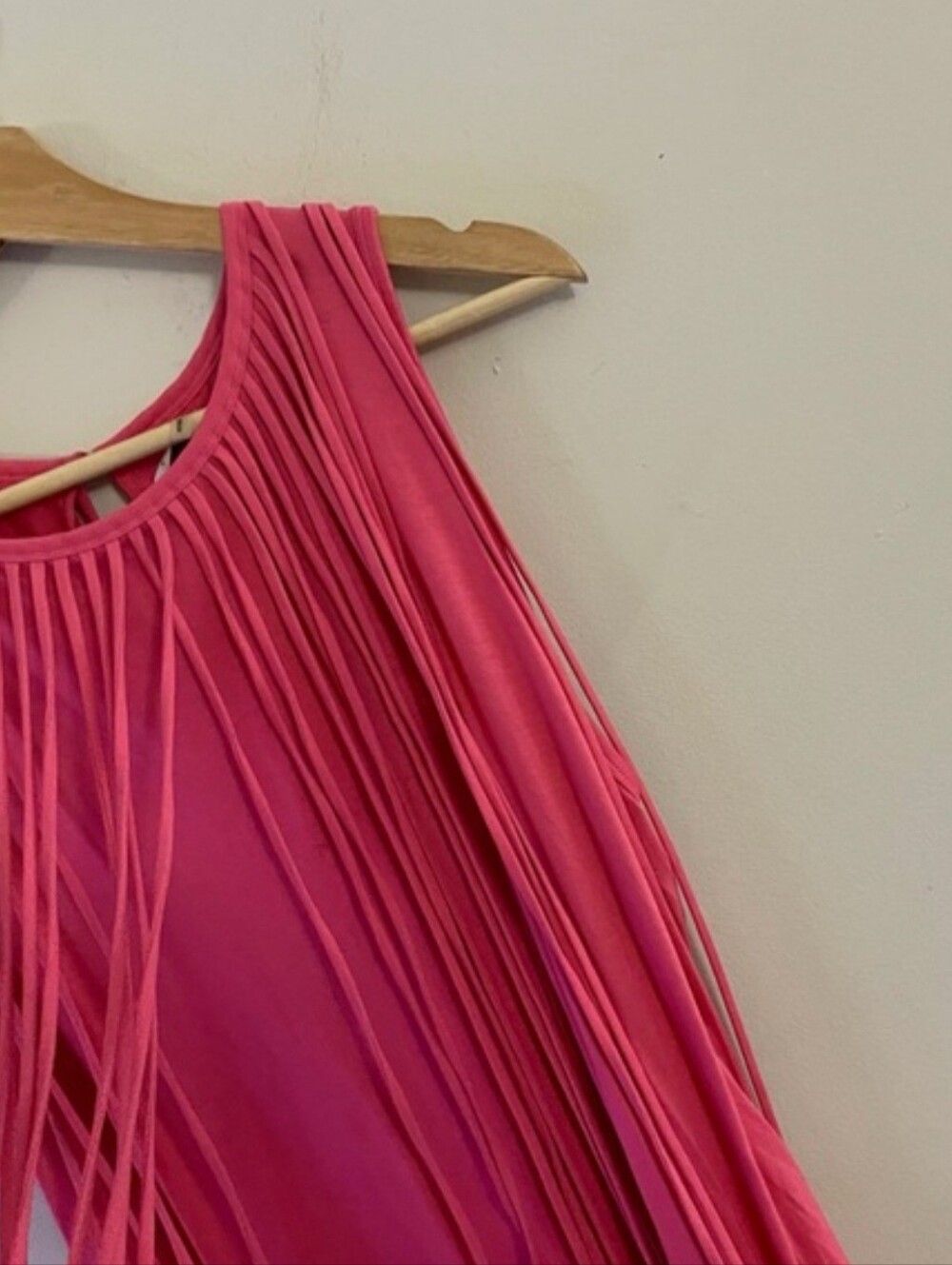 Trina Turk Pink Fringe Tank Top - Sleeveless Summer Top - Picture 5 of 5